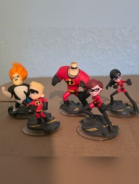 Disney Infinity - The Incredibles Figures - Lot Of 5